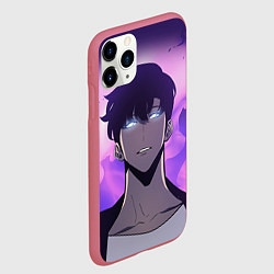 Чехол iPhone 11 Pro матовый Поднятие уровня в одиночку, цвет: 3D-малиновый — фото 2