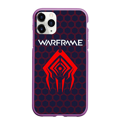 Чехол iPhone 11 Pro матовый WARFRAME ВАРФРЕЙМ / 3D-Фиолетовый – фото 1