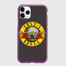 Чехол iPhone 11 Pro матовый Guns n Roses, цвет: 3D-фиолетовый
