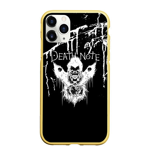 Чехол iPhone 11 Pro матовый Death Note / 3D-Желтый – фото 1