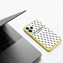 Чехол iPhone 11 Pro матовый Death Note, цвет: 3D-желтый — фото 2