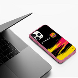Чехол iPhone 11 Pro матовый BARCELONA БАРСЕЛОНА, цвет: 3D-малиновый — фото 2