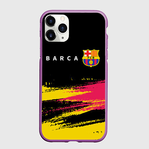 Чехол iPhone 11 Pro матовый BARCELONA БАРСЕЛОНА / 3D-Фиолетовый – фото 1