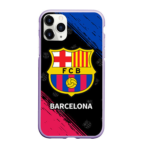 Чехол iPhone 11 Pro матовый BARCELONA БАРСЕЛОНА / 3D-Светло-сиреневый – фото 1