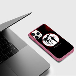 Чехол iPhone 11 Pro матовый Death Note, цвет: 3D-малиновый — фото 2