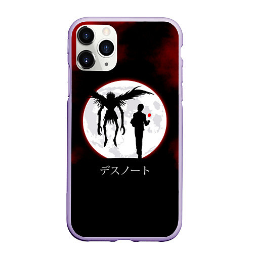 Чехол iPhone 11 Pro матовый Death Note / 3D-Светло-сиреневый – фото 1