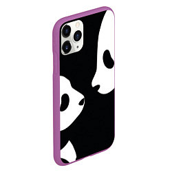 Чехол iPhone 11 Pro матовый Panda, цвет: 3D-фиолетовый — фото 2