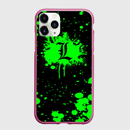 Чехол iPhone 11 Pro матовый Death Note / 3D-Малиновый – фото 1