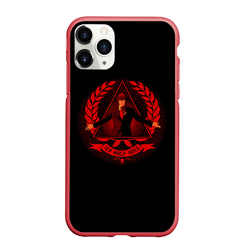 Чехол iPhone 11 Pro матовый Death Note / 3D-Красный – фото 1