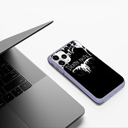 Чехол iPhone 11 Pro матовый Death Note, цвет: 3D-светло-сиреневый — фото 2