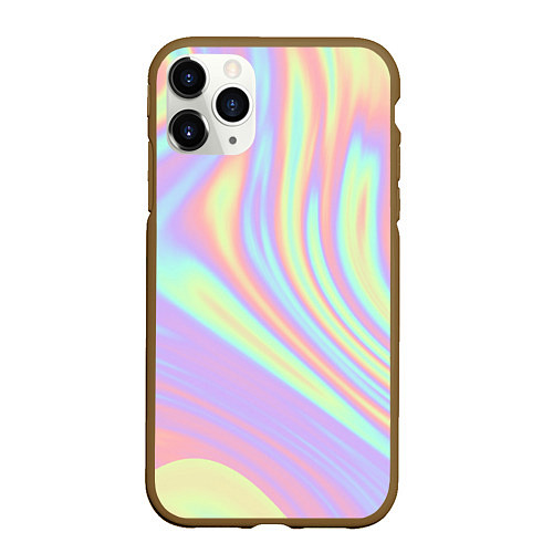 Чехол iPhone 11 Pro матовый Vaporwave / 3D-Коричневый – фото 1