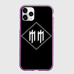 Чехол iPhone 11 Pro матовый Marilyn Manson, цвет: 3D-фиолетовый