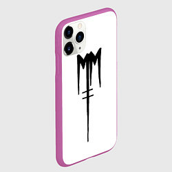 Чехол iPhone 11 Pro матовый Marilyn Manson, цвет: 3D-фиолетовый — фото 2