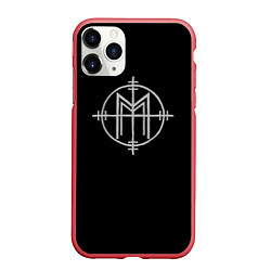 Чехол iPhone 11 Pro матовый Marilyn Manson, цвет: 3D-красный