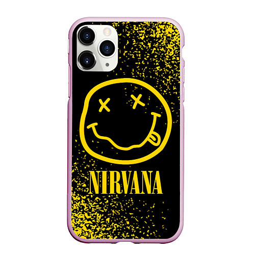 Чехол iPhone 11 Pro матовый NIRVANA НИРВАНА / 3D-Розовый – фото 1