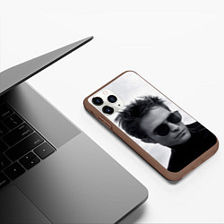 Чехол iPhone 11 Pro матовый ROBERT PATTINSON, цвет: 3D-коричневый — фото 2