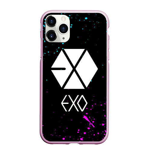 Чехол iPhone 11 Pro матовый EXO BAND / 3D-Розовый – фото 1