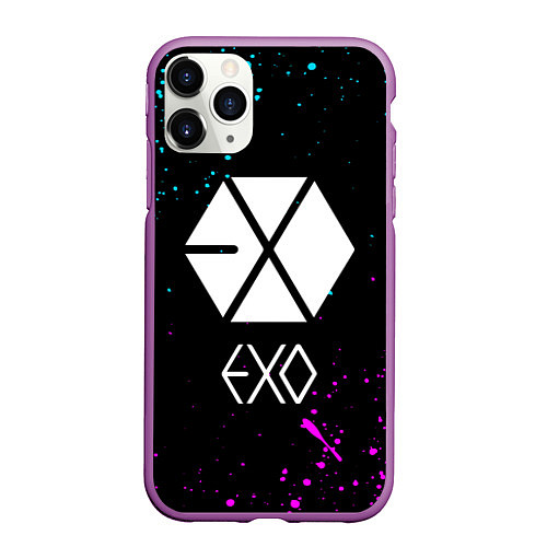 Чехол iPhone 11 Pro матовый EXO BAND / 3D-Фиолетовый – фото 1