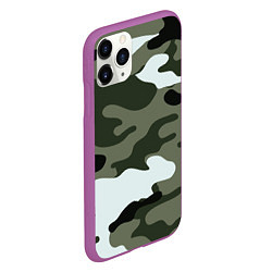 Чехол iPhone 11 Pro матовый Camouflage 2, цвет: 3D-фиолетовый — фото 2