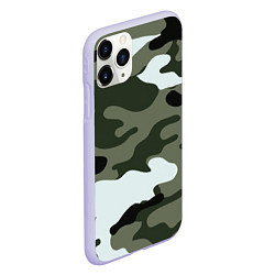 Чехол iPhone 11 Pro матовый Camouflage 2, цвет: 3D-светло-сиреневый — фото 2