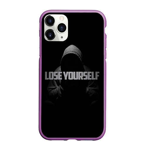 Чехол iPhone 11 Pro матовый EMINEM / 3D-Фиолетовый – фото 1