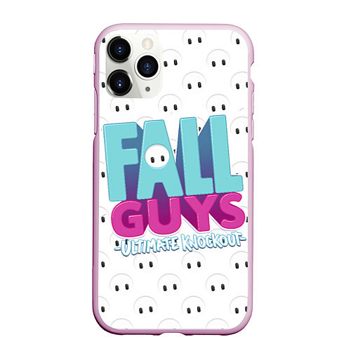 Чехол iPhone 11 Pro матовый Fall Guys / 3D-Розовый – фото 1
