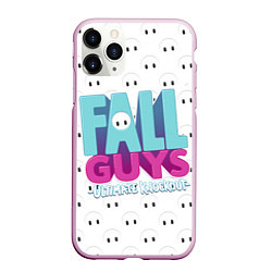 Чехол iPhone 11 Pro матовый Fall Guys, цвет: 3D-розовый