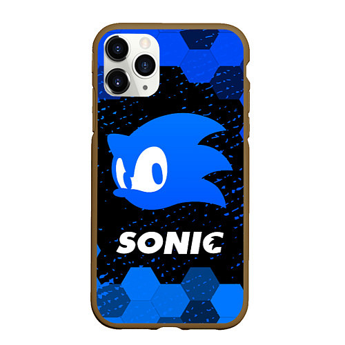 Чехол iPhone 11 Pro матовый СОНИК SONIC / 3D-Коричневый – фото 1