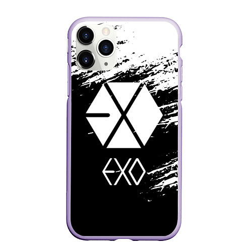 Чехол iPhone 11 Pro матовый EXO BAND / 3D-Светло-сиреневый – фото 1