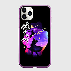 Чехол iPhone 11 Pro матовый JoJo’s Bizarre Adventure, цвет: 3D-фиолетовый