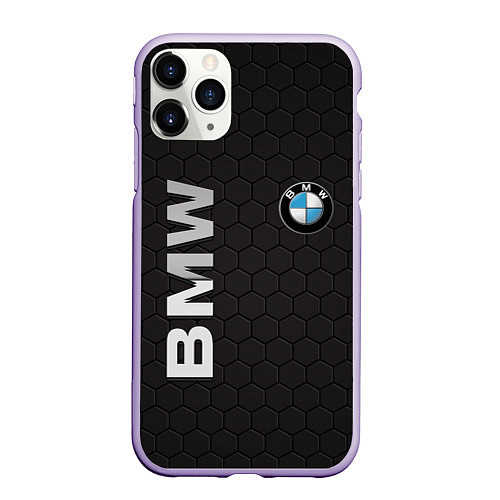 Чехол iPhone 11 Pro матовый BMW / 3D-Светло-сиреневый – фото 1