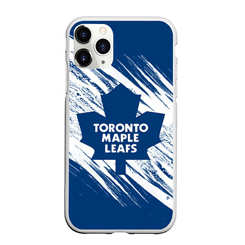 Чехол iPhone 11 Pro матовый Toronto Maple Leafs, / 3D-Белый – фото 1