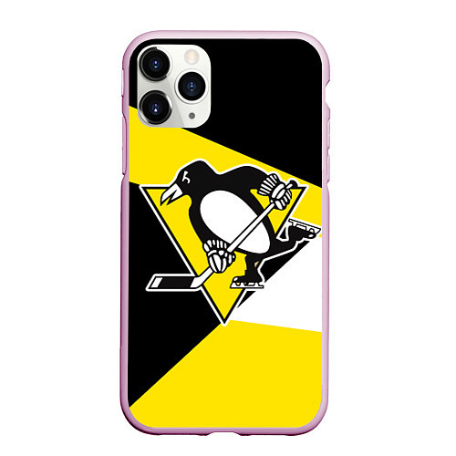 Чехол iPhone 11 Pro матовый Pittsburgh Penguins Exclusive / 3D-Розовый – фото 1