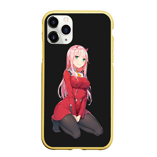 Чехол iPhone 11 Pro матовый ZeroTwo Darling in the Franx / 3D-Желтый – фото 1