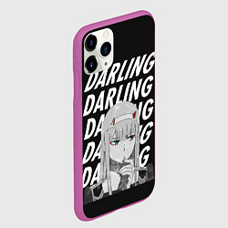 Чехол iPhone 11 Pro матовый ZeroTwo Darling in the Franx, цвет: 3D-фиолетовый — фото 2