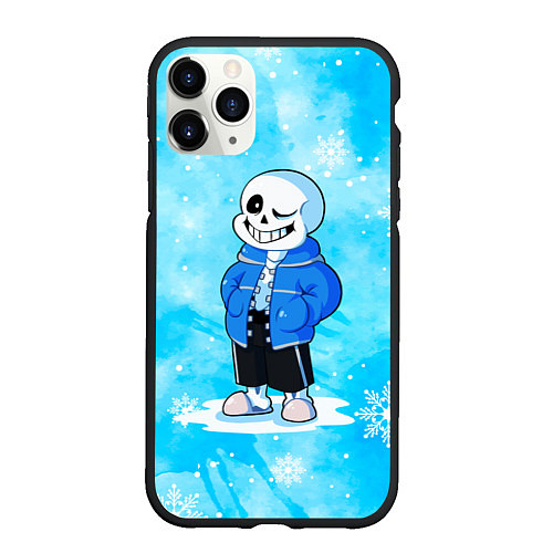 Чехол iPhone 11 Pro матовый UNDERTALE / 3D-Черный – фото 1