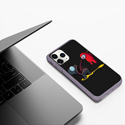 Чехол iPhone 11 Pro матовый Among Us, цвет: 3D-серый — фото 2