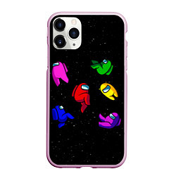 Чехол iPhone 11 Pro матовый Among Us, цвет: 3D-розовый