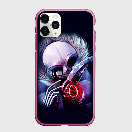 Чехол iPhone 11 Pro матовый UNDERTALE SANS / 3D-Малиновый – фото 1