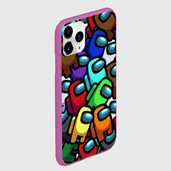 Чехол iPhone 11 Pro матовый Among us, цвет: 3D-фиолетовый — фото 2