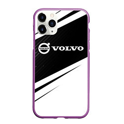 Чехол iPhone 11 Pro матовый VOLVO Вольво, цвет: 3D-фиолетовый