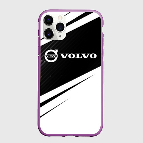 Чехол iPhone 11 Pro матовый VOLVO Вольво / 3D-Фиолетовый – фото 1
