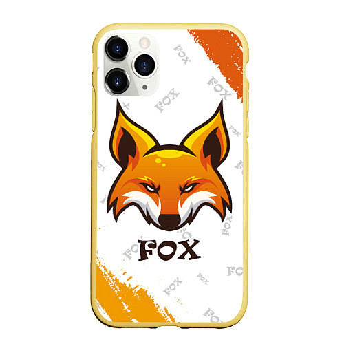 Чехол iPhone 11 Pro матовый FOX / 3D-Желтый – фото 1