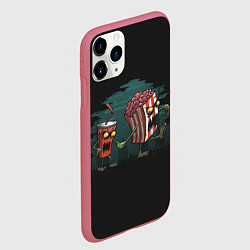 Чехол iPhone 11 Pro матовый Zombie, цвет: 3D-малиновый — фото 2