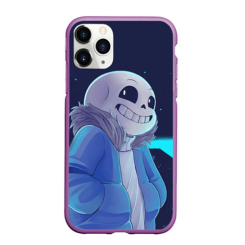 Чехол iPhone 11 Pro матовый UNDERTALE / 3D-Фиолетовый – фото 1