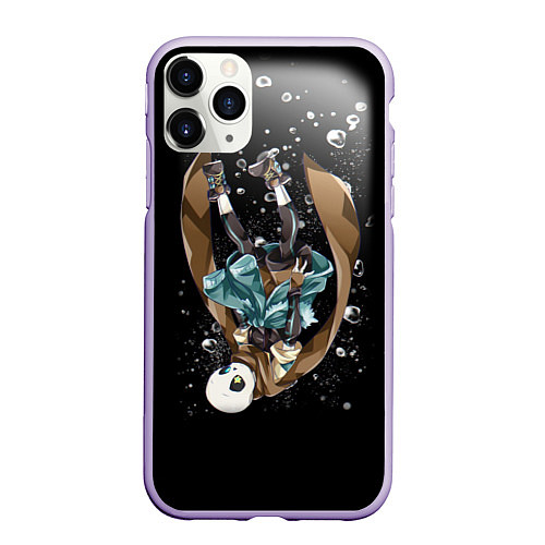 Чехол iPhone 11 Pro матовый UNDERTALE / 3D-Светло-сиреневый – фото 1