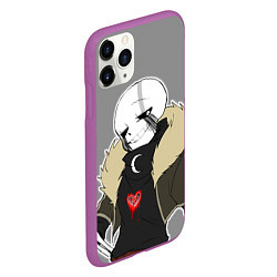 Чехол iPhone 11 Pro матовый UNDERTALE, цвет: 3D-фиолетовый — фото 2