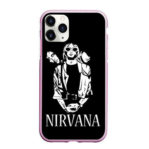 Чехол iPhone 11 Pro матовый NIRVANA / 3D-Розовый – фото 1