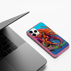 Чехол iPhone 11 Pro матовый HyperBeast, цвет: 3D-малиновый — фото 2