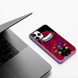 Чехол iPhone 11 Pro матовый Impostor Monster, цвет: 3D-фиолетовый — фото 2